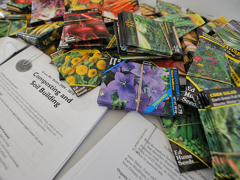 Seed packets and Gardening information